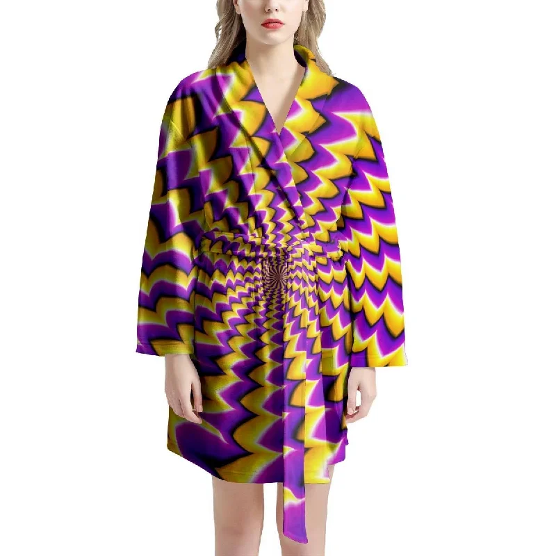 Abstract Optical illusion Women's Robe